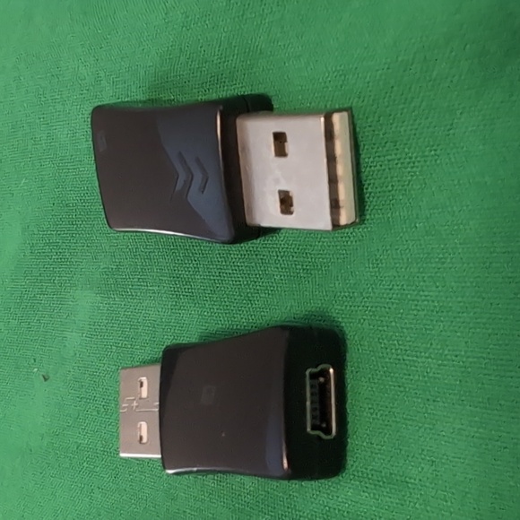 Two USB 2.0 A Male to USB B Mini 5 Pin Female Adapter Converter - Picture 2 of 3